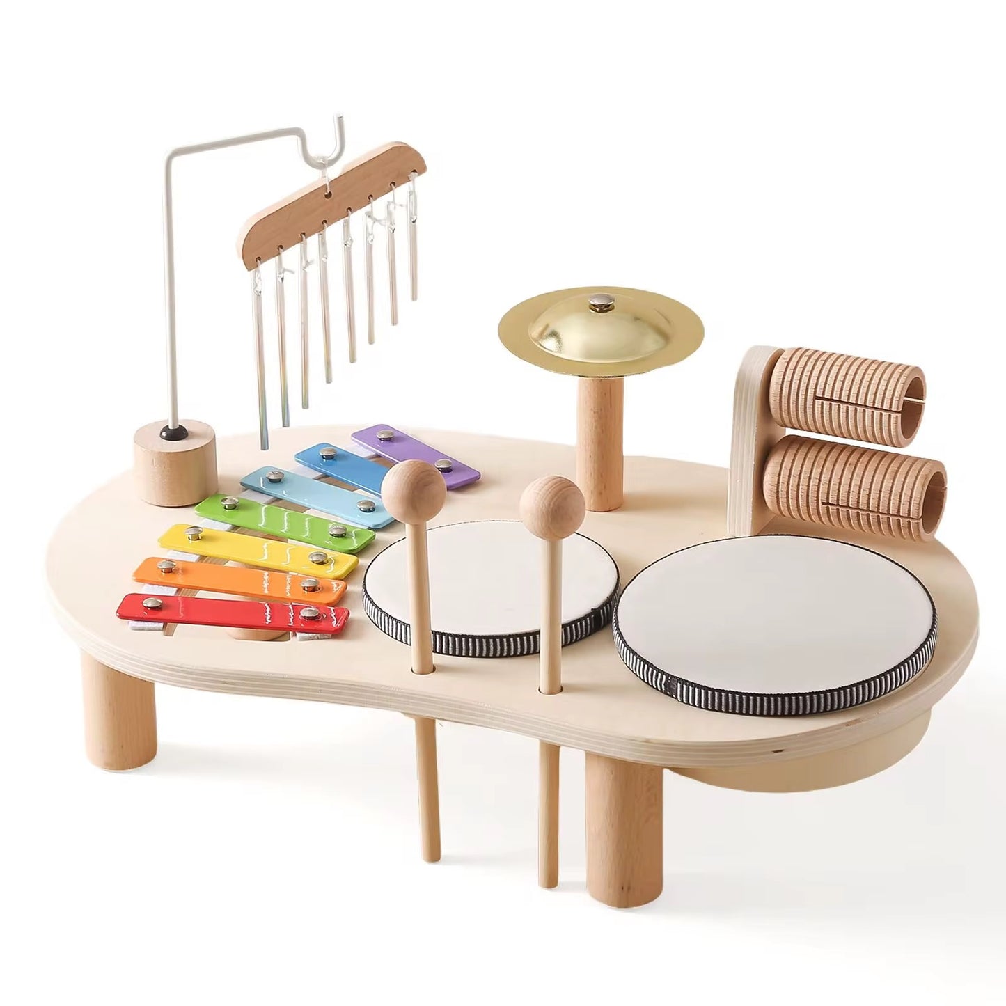 Baby-Kumi Montessori Holz Schlagzeug