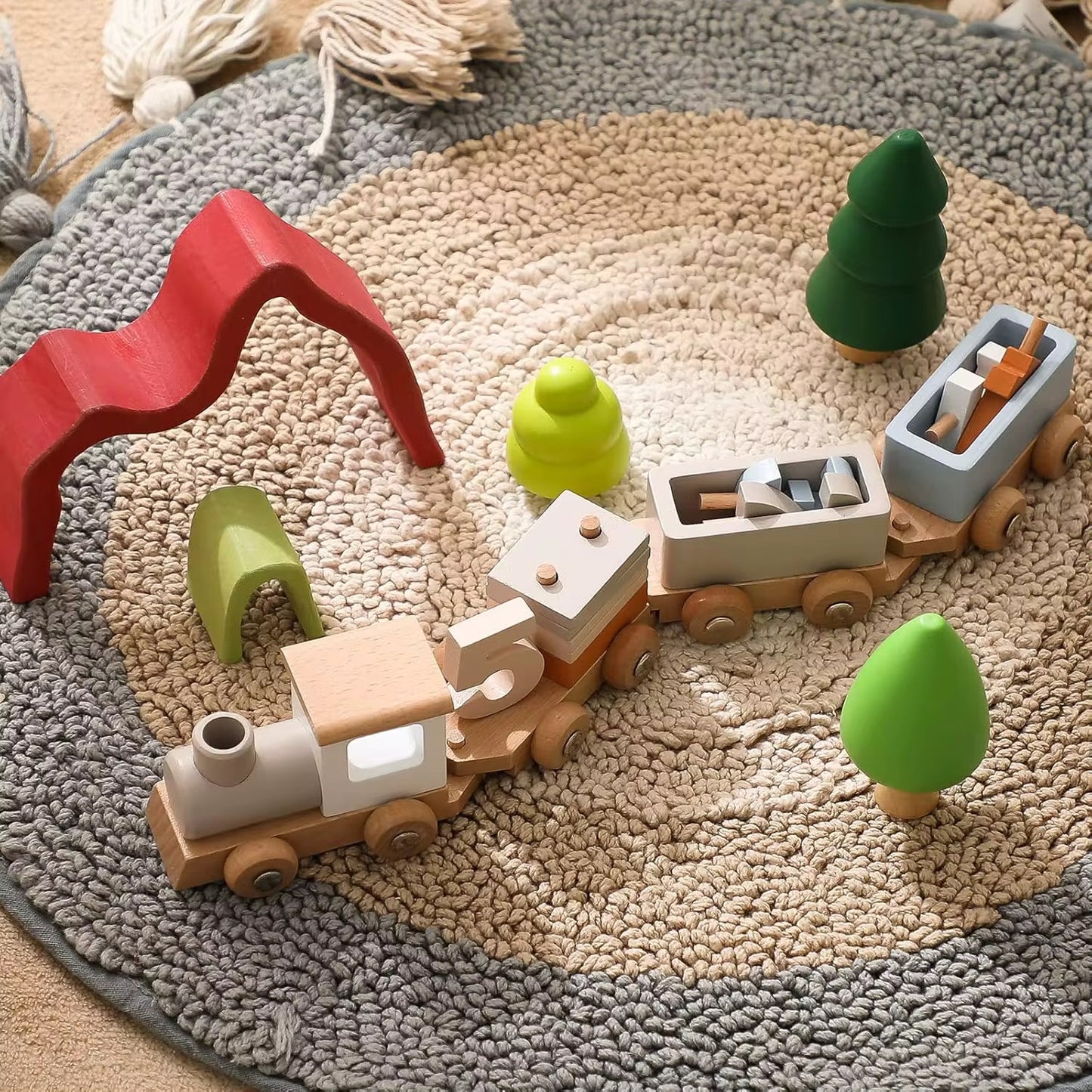 Baby-Robin Montessori Holzzug
