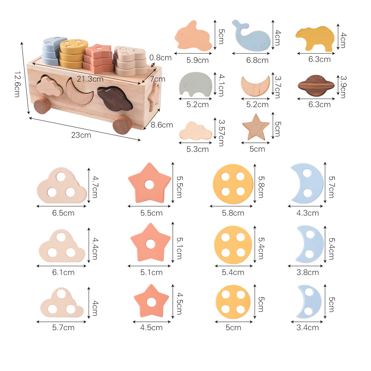 Baby-Luca Montessori Holz Lernspielzeug